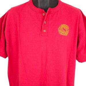 Vintage Cardinal Spellman Henley T Shirt Mens Size XL Red 90s High School USA